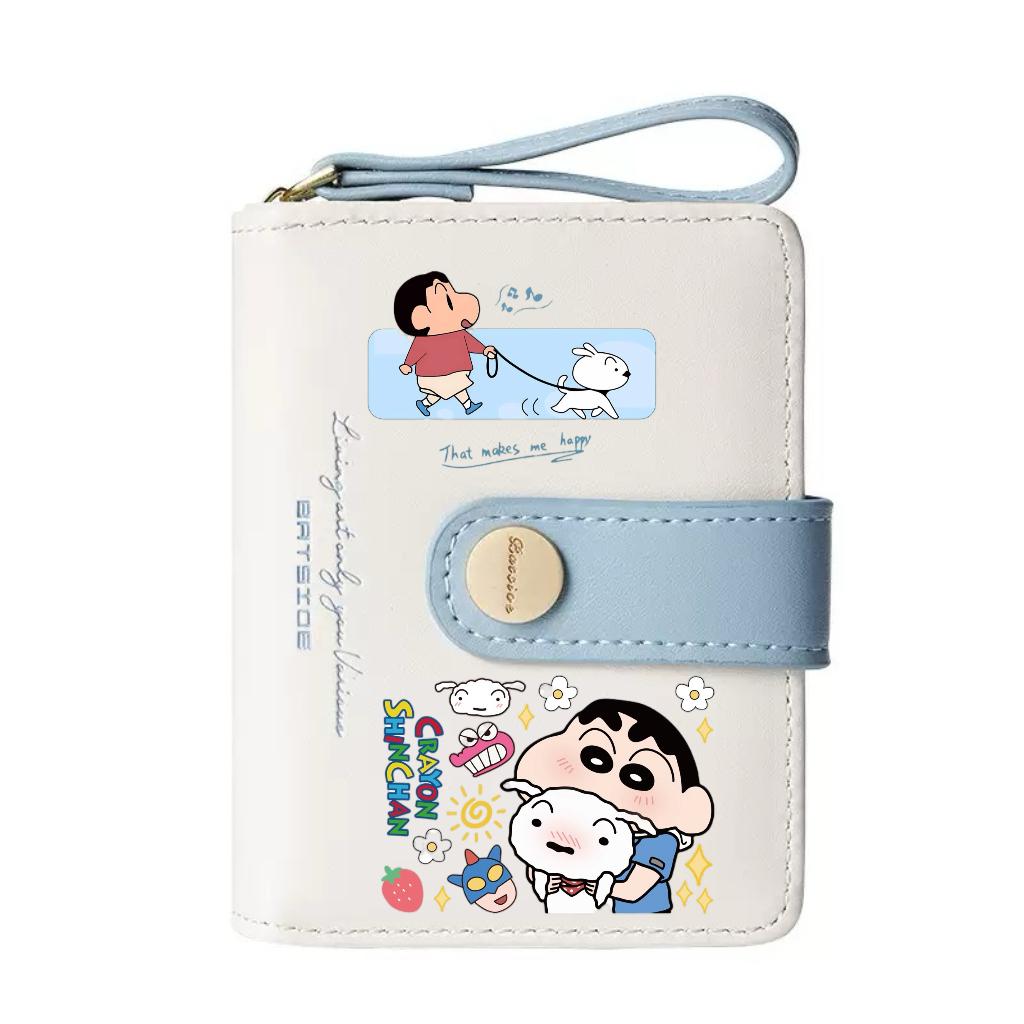 

Crayon Shinchan Cute Cartoon Ins Style Girls Gift Zipper Mini Wallet Card Holder High Quality Ladies Purse Accessories