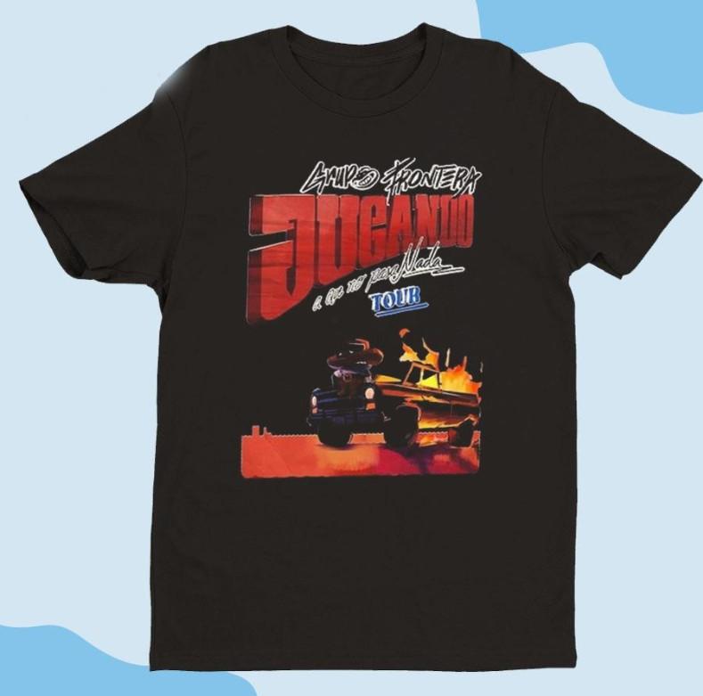 

Grupo Frontera Jugando A Que No Pasa Nada Tour 2024 T-shirt, S-4XL S