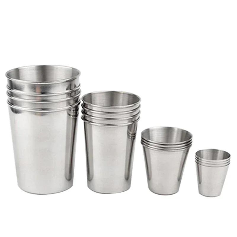 3070170330Ml Stainless Steel Metal Cup Outdoor Camping Travel Cup Tableware Coffee Tea Milk Beer Whiskey Cup Kitchen Home