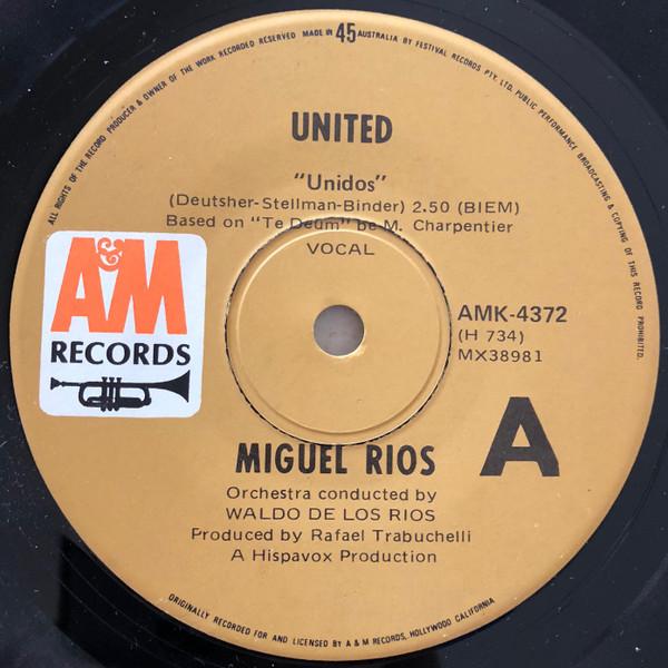 

7inch Record MIGUEL ROS United AMK4372 AM Records 1971 UK Pop Used