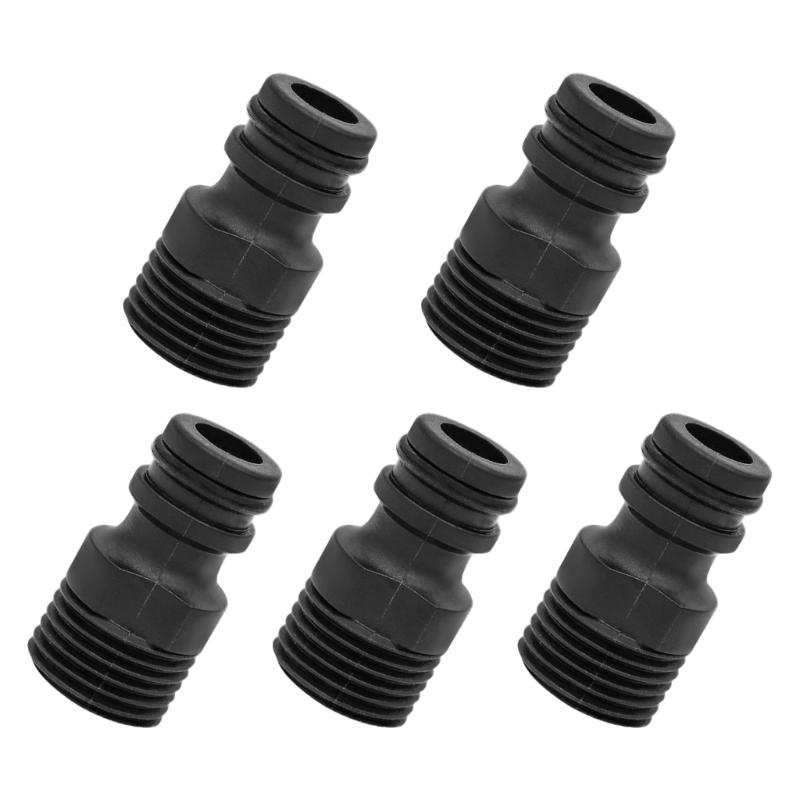 

5 Piece External Thread Plastic Nipple Adapter For Bathroom Kitchen Faucet Hose Connection And Installation 1