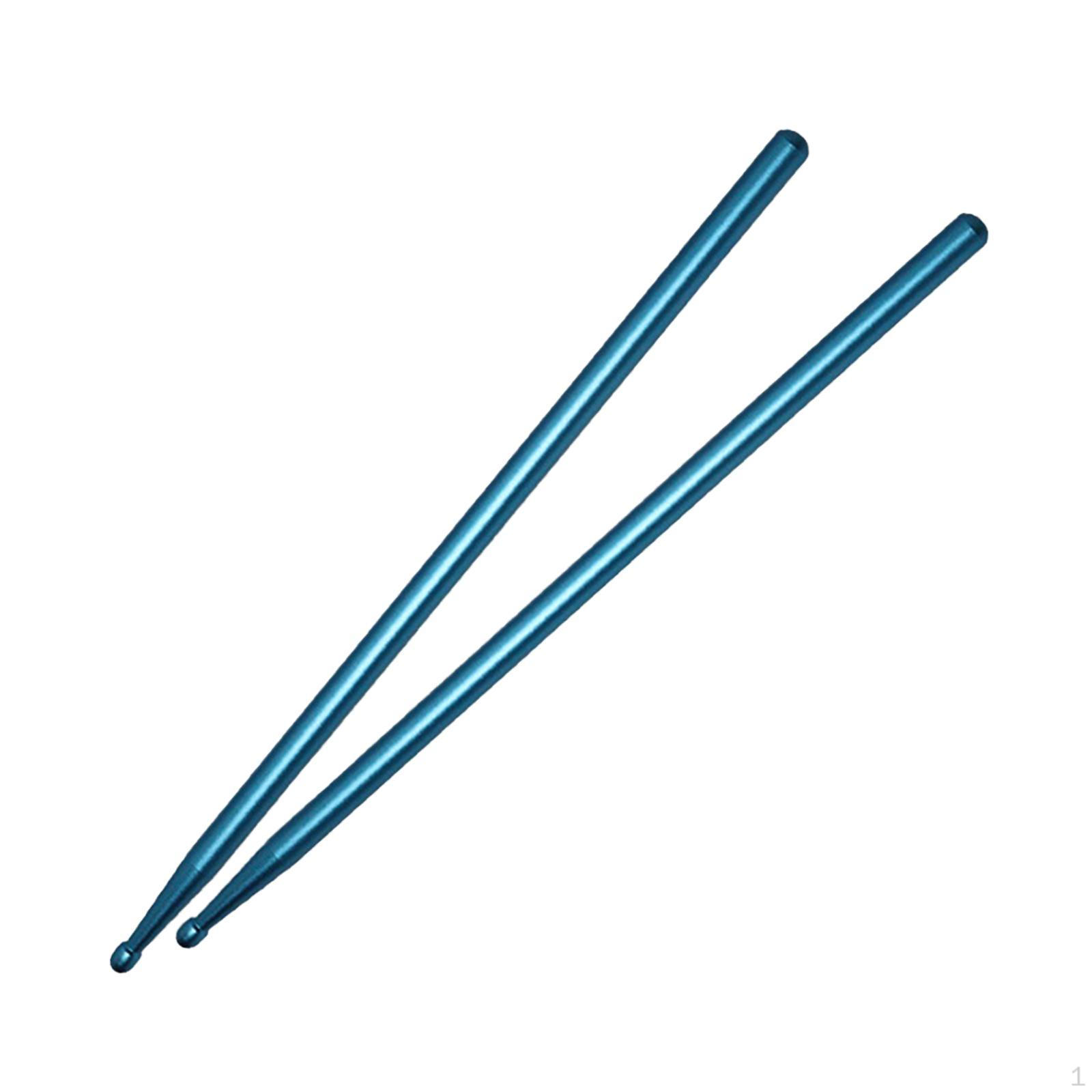

2 шт. алюминиевые сплавные барабанные палочки утяжеленные барабанные палочки нескользящие тренировочные открытые запястья металлические синий
