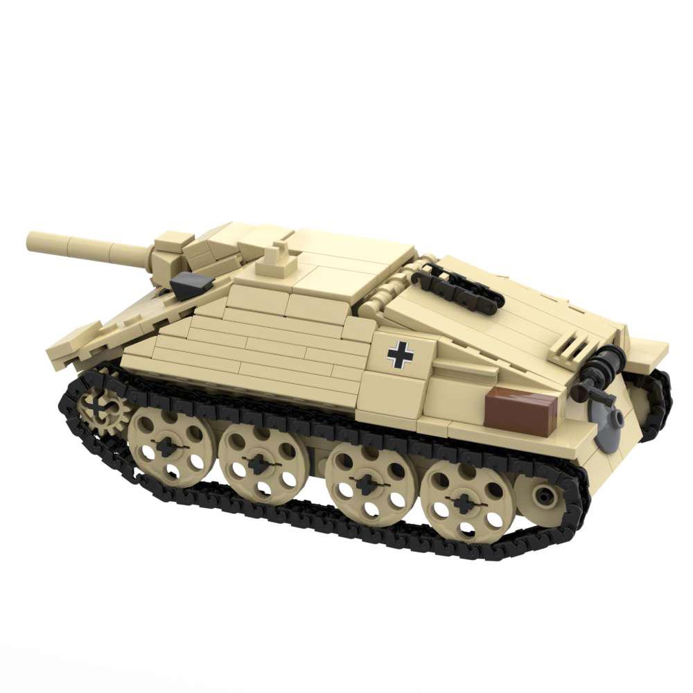 ww2 Military Model Hetzer Jagdpanzer 38t Sd.Kfz. 138/2 Building Block Toys Army War Bricks Gift