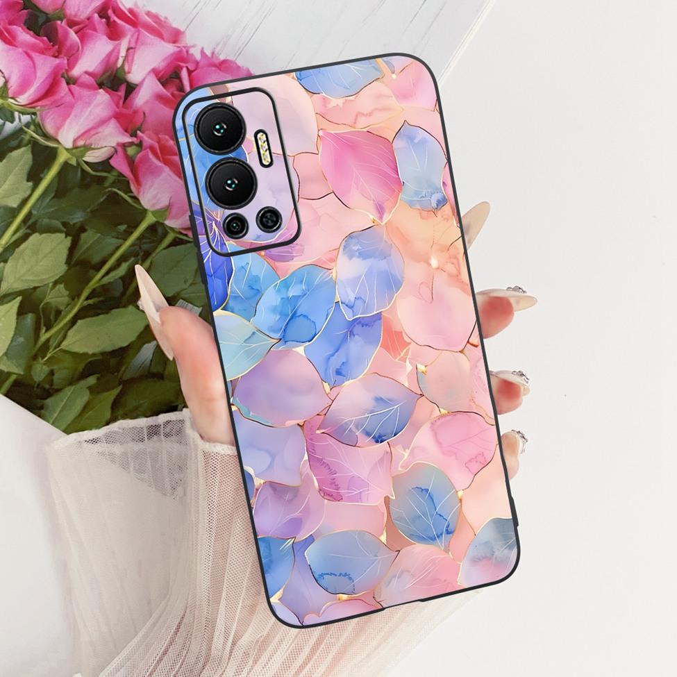 Phone Case For Infinix Hot 12 Cover Silicone Cute Cat Fashion Funny Painted Casing For Infinix X6817 X6817B