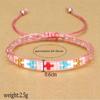 Handmade Woven Bracelets Boho Multicolored faceted Glass Beads Woven Bracelet Women Men Boho Handmade Chic Jewelry