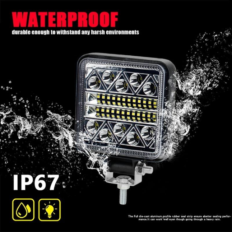 1Pcs 72W/102W Lightbar Spotlight Offroad Led Work Light Bar 3030 Led 34Smd Square For Tractor Suv Truck Driving Fog Lamp