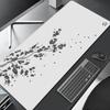 White Sakura Mouse Pad Japan Cherry Blossom Deskmat Black Table Mat Mousepad Gamer Carpet Gaming Keyboard Mouse Mats Accessories