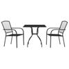 3 Piece Garden Dining Set Anthracite Steel