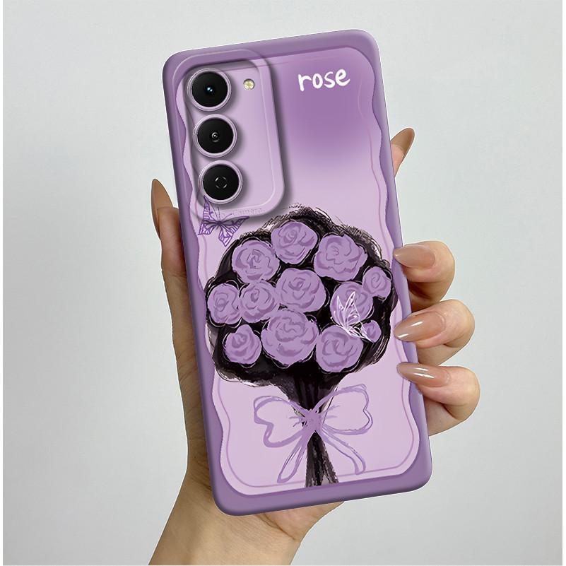Casing For Tecno Spark 40 Pro 40Pro+ Plus 4G Aesthetic Flowers Phone Case Slim Liquid Silicone Anti Drop Protection Soft Cover