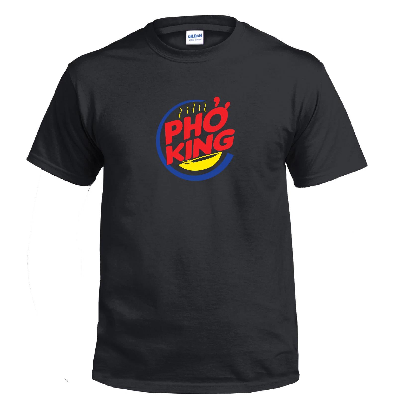 Pho King Burger Vietnamese Asian Foodie Box Logo Funny Shirt Gift Cotton T-Shirt 4XL