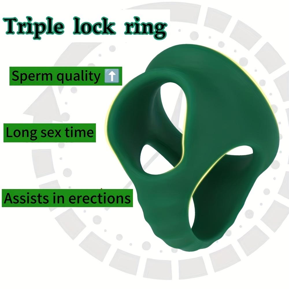 Triple Silicone Cock Rings for Men - Ultra-Comfortable, Stretchy Intimate Toys to Boost Pleasure | Body-Safe Design