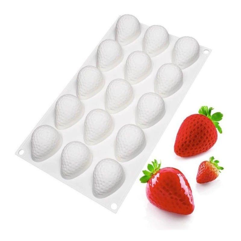 .1pc Silicone Baking Molds For Strawberry Fruit Dessert Mousse Mold Silicone Cake Mold Cake Decorations Reusable Making Moulds