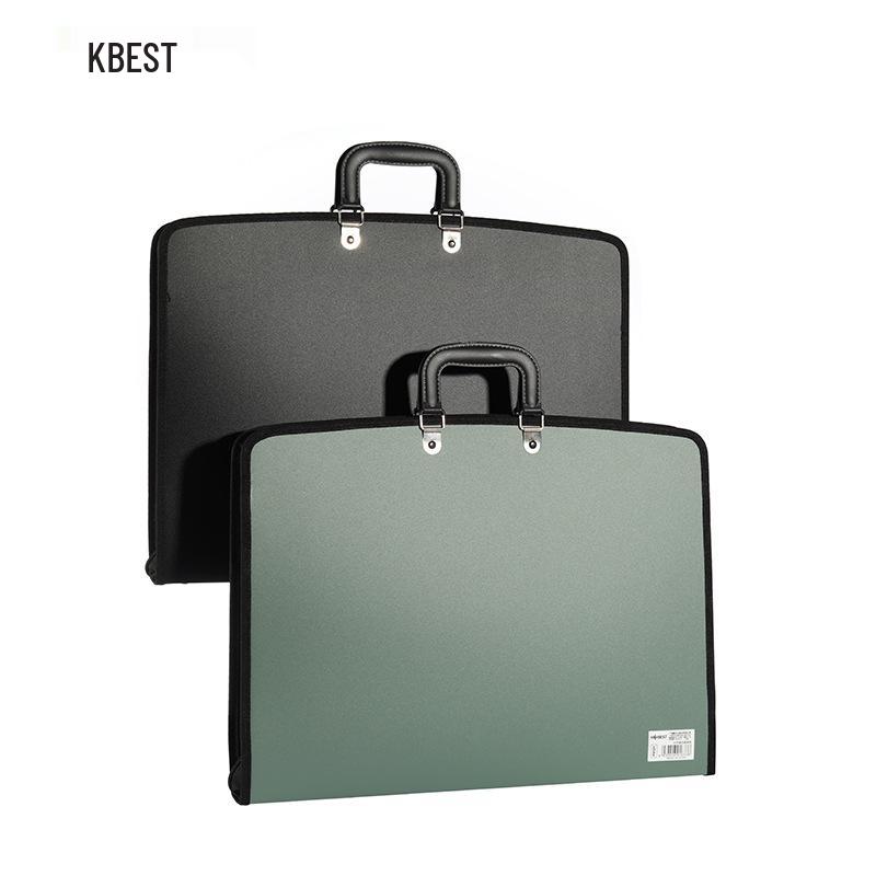 

Large A3 Student Sketch & Drawing Bag - 8K Paper Storage, Handheld Document Carrier A3 Dark Green F6121