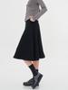 Acud Alpaca Tweed Flare Skirt _Black