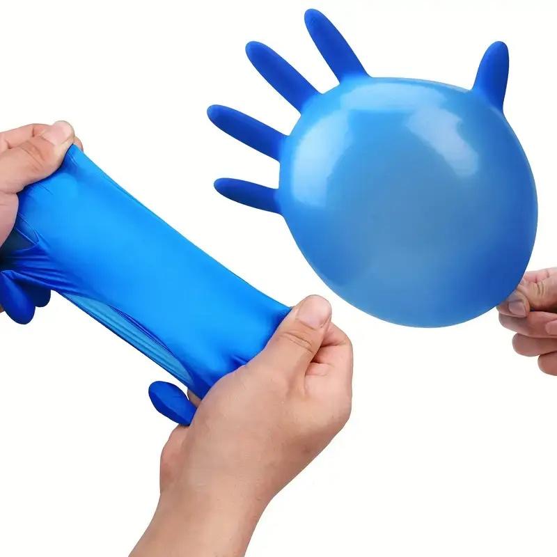 20/100PCS Blue Disposable Nitrile Gloves 4mil Kitchen Gloves Non Sterile Cooking Household Cleaning Tattoo Gloves Latex Free