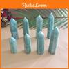 Bellissima Bacchetta di Pietra Naturale Amazzonite Blu 1pz Per Guarigione Reiki e Meditazione