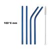 Fruit Juice Straws Mini 160mm Short Rainbow Stainless Steel Metal Straws Straight Bend Reusable Drinking Small 4Straw 1prush
