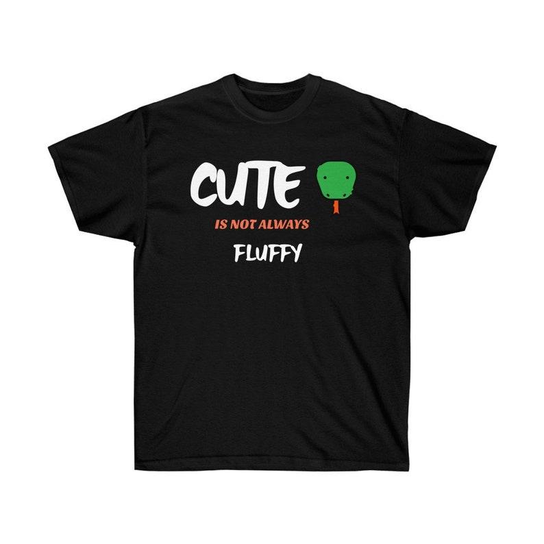 

230 Gsm 100% Cotton Cute Is Not Always Fluffy Snake T Shirt XXS чёрный