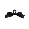 Hepburn Style Black Bow Hair Clip - Elegant Shark Hairpin for Women