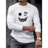 Men'S Classic T-Shirt with Evil Smile Print | Comfortable Crew Neck, Casual Fit, Quick-Dry Fabric, Ideal for Travel, Home, and Outdoor Activities