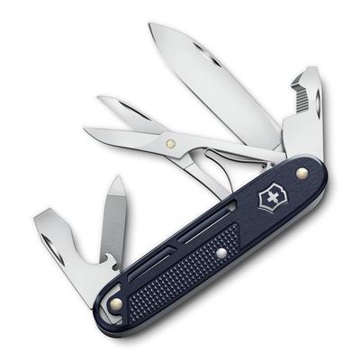VICTORINOX ALOX Refined Synergy X Blue Knife for Outdoor Disaster 10 Swiss Birthday Blue Multi-Tool Activities, Camping, Preparedness, Survival,