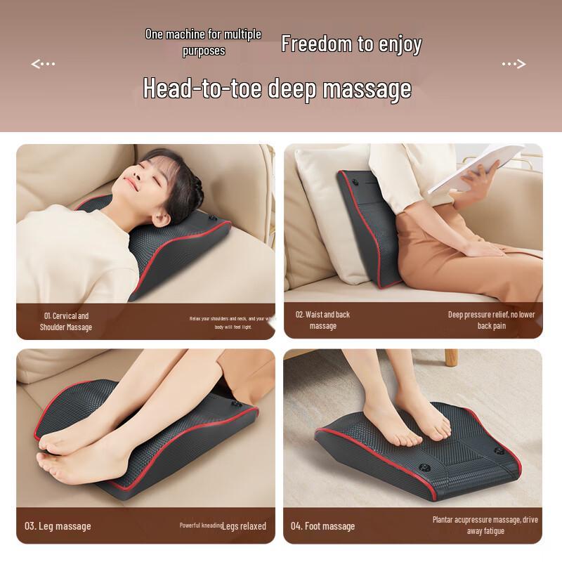 Aux Heated Waist & Back Massage Cushion CN Plug (adapter Included)