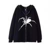 European Size Men's and Women's Printed Zipper Sweater Spider Hoodie Sweater Hoodie