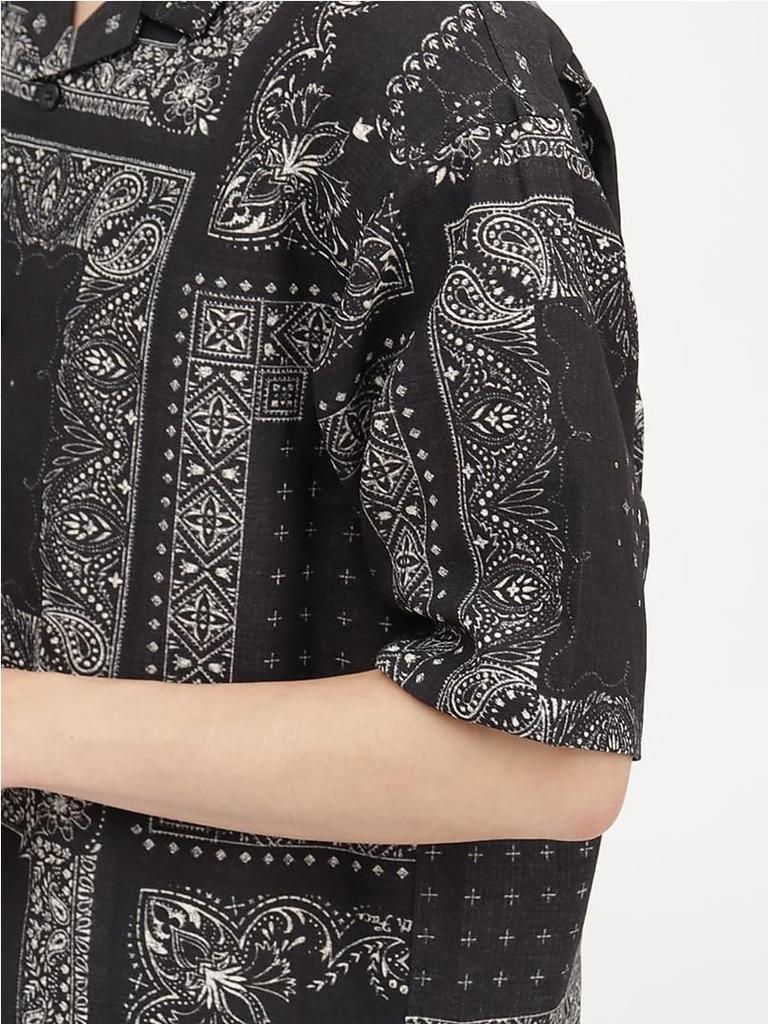 North Kurzarm-Aloha-Vent-Shirt, leicht, wasserabweisend, elektrostatische Pflege, UV-Pflege, Bandana, Neu, Blau, S [The Face], Herren