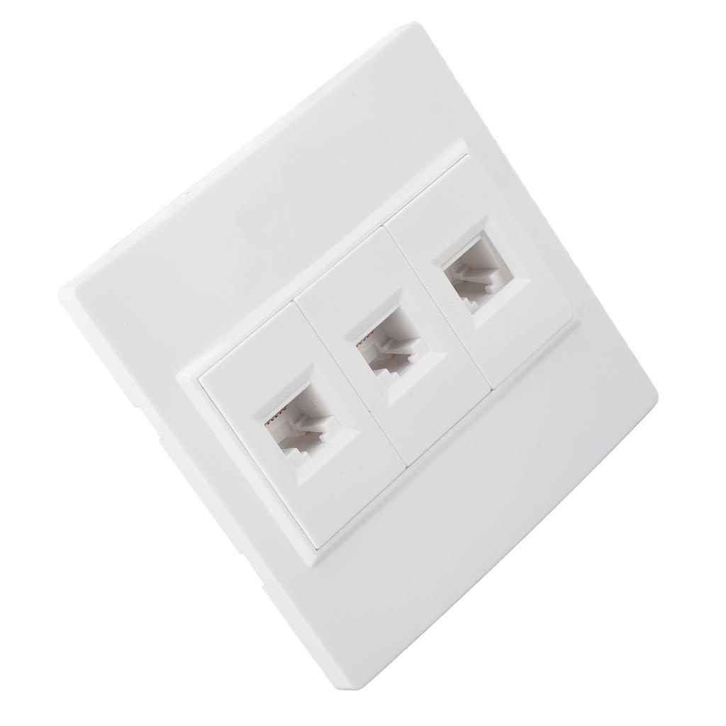 Cat 6 Ethernet Wall Plate 3 Port Female To Female Keystone Wall Plate Internet Wall Plate for CAT5 CAT5E CAT6 CAT6A
