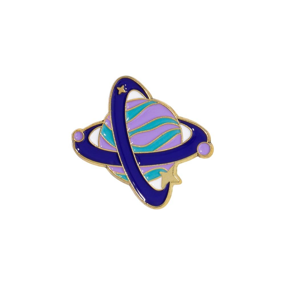 New Space Planet Enamel Brooches Galaxy Venus Jupiter Saturn Mars Mercury Earth Shaped Pins