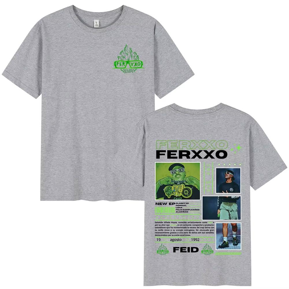 Rapper Feid Ferxxo T-shirt Unisexs Women Clothing Fashion Hip Hop T-shirts Cotton Casual Comfort Short Sleeve Tee Shirt Streetwear