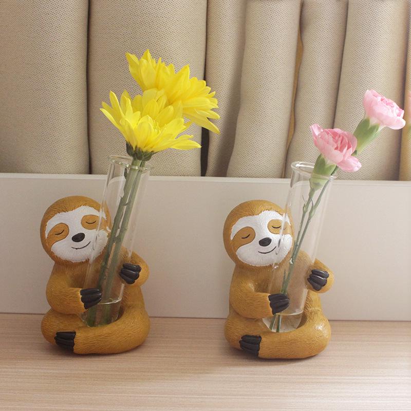 Adorable Sloth Resin Ornament for Coffee Shop, Office, or Garden Decor