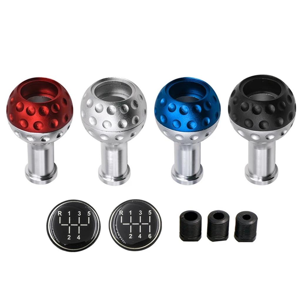 5/6 Speed Gear Shift Knob Car Manual Trans Shifter Stick Head Knob Aluminum With M8 M10 M12 Adapter for VW GTI Jetta Golf 5