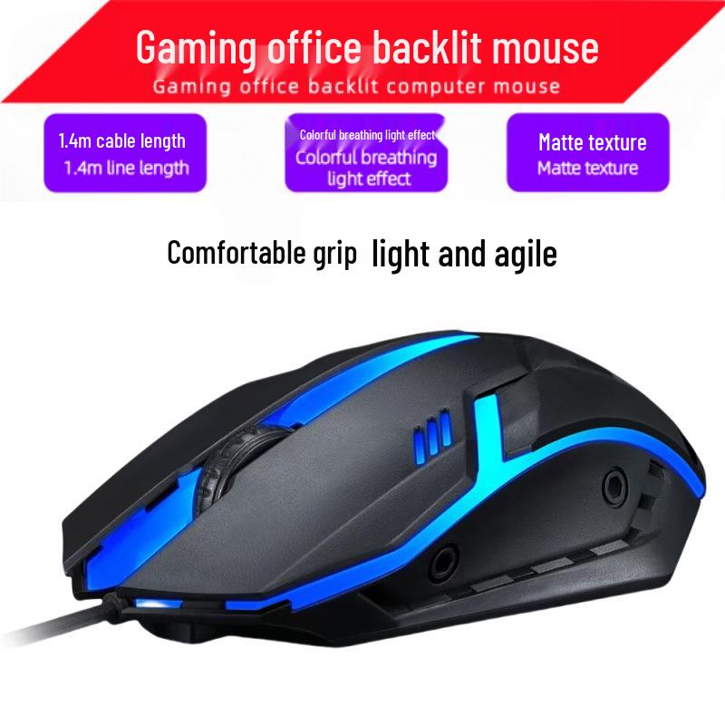 Яскрава кольорова дротова USB-миша для ігор та офісу