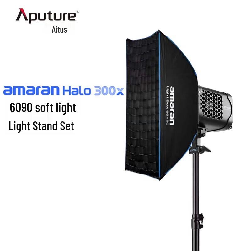 Aputure Amaran Halo 300x 300W Bi-Color LED Video Light Square 60x90 Softbox Kit