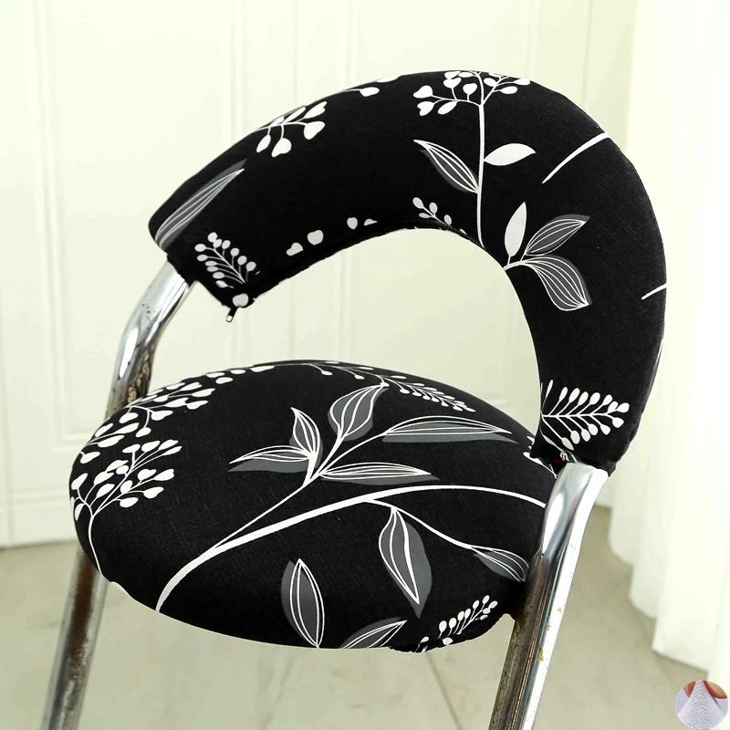 Split Low Back Chair Cover Corn Velvet Solid Color Simple Elastic Modern Home Decor Chair Dust Protect Cover Office Stool Covers