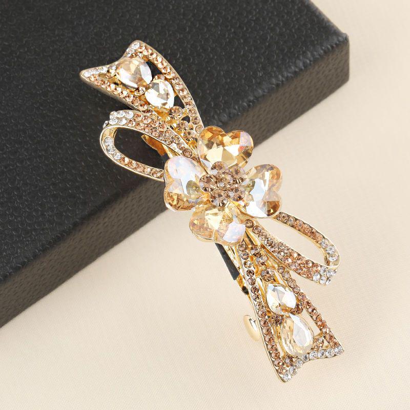 Luxurious Rhinestone Medium Hair Clip for Women - Crystal Hair Accessory