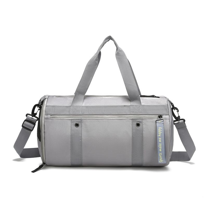 

Пара путешествует с обувью большой вместимости и складскими помещениями для сумок ручной клади, с сухим и влажным разделением, спортивные и фитнес-сумки серый