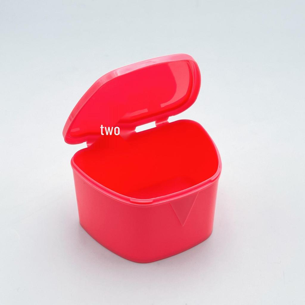 Orthodontic Retainer Box - Trapezoidal Denture and Aligner Storage with Top Opening