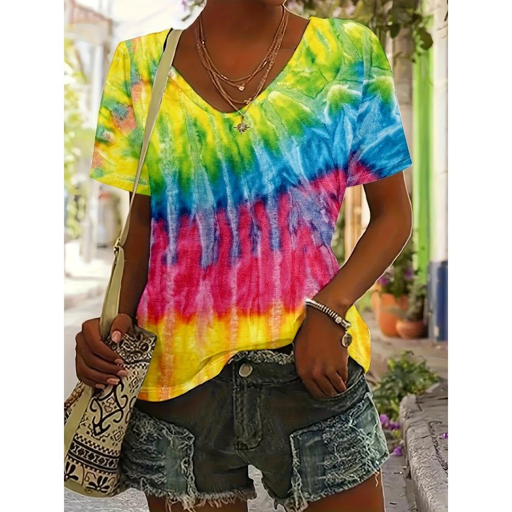 Women's V-neck Short Sleeved T-shirt