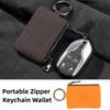 Multifunctional Portable Keychain Wallet Key Cover Suede Leather Key Case  for Men Women