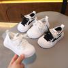 2025 Spring Korean Style Children's White Breathable Sports Shoes - Fashionable, Soft Sole for Toddlers and Young Kids.