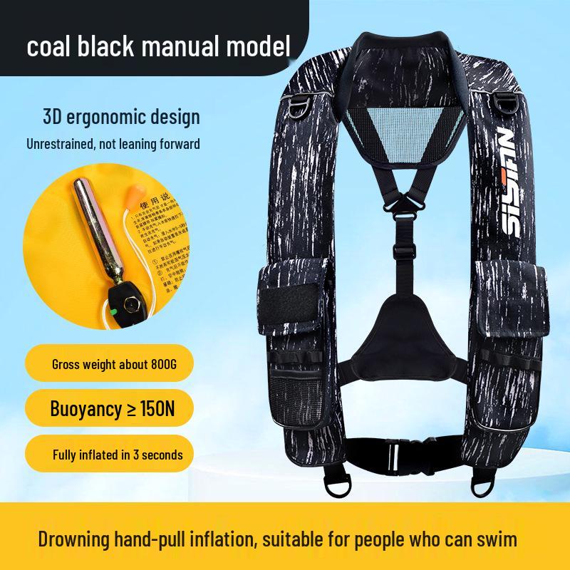 Yasi'an Inflatable Life Jacket - Lightweight, High-Buoyancy Vest for Adult Sea Fishing