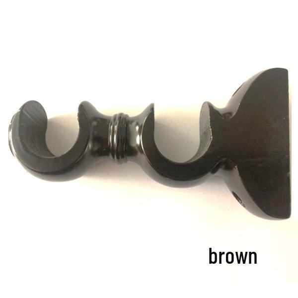 Solid Wood Curtain Rod and Track Accessories: Single/Double Bracket, Base, Decorative Head