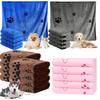 Haustierhandtuch 60x100cm Trocknend Hund Katze Badetuch Mikrofaser Schnelltrocknend Hunde Pfote Saugfähig Blau Grau Badetuch Haustier Badezubehör