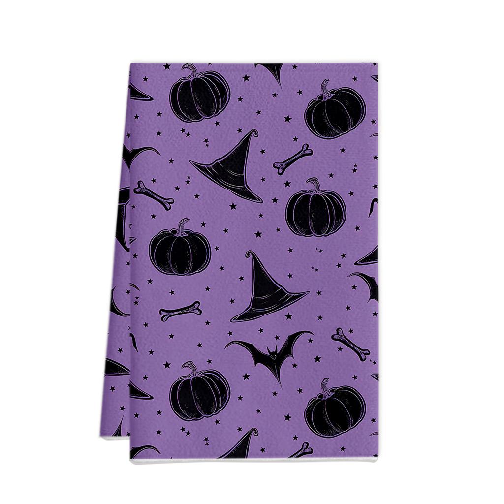 Halloween towel ornament gift microfiber printing kitchen towel special dish towel rag