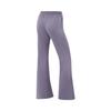 Li Ning Fitness Series Casual Simple Solid Color Flared Knit Sports Pants Women Bottoms Dark-Gray Purple AKLV718-2