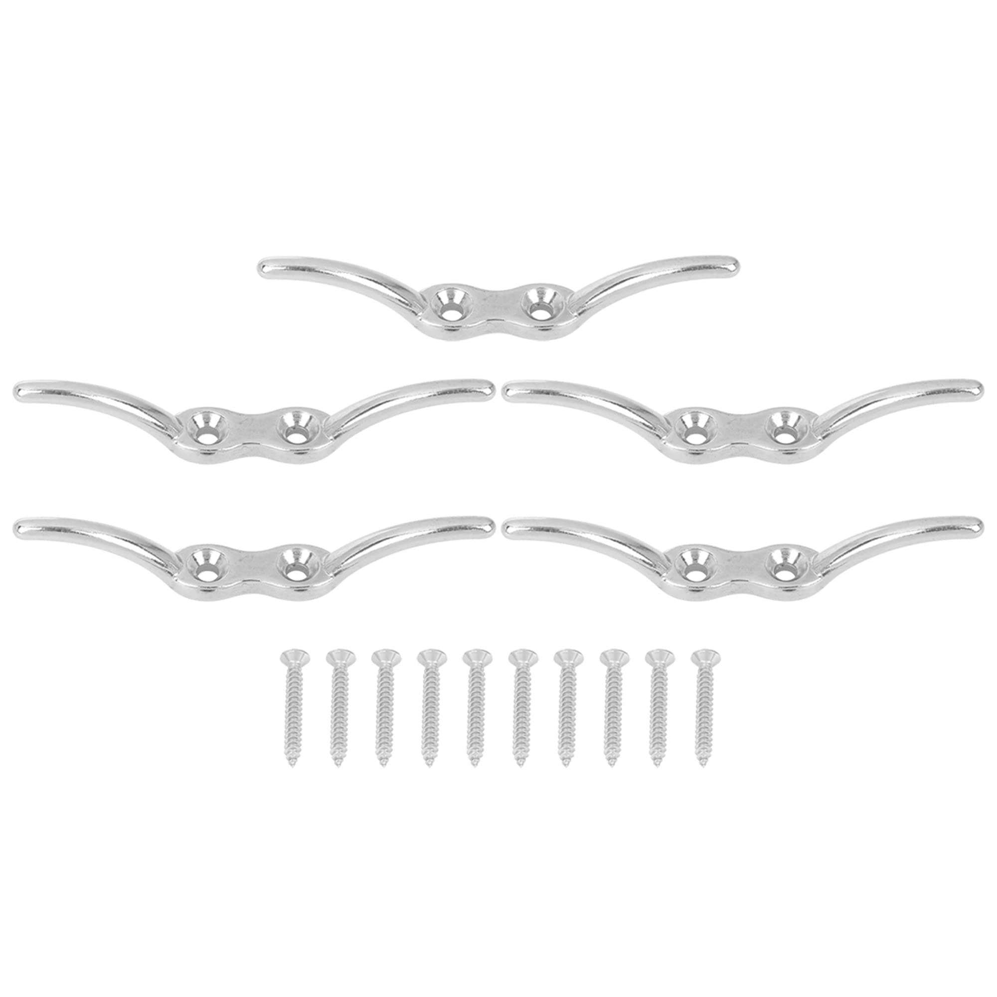 

X AUTOHAUX Boat Flagpole Cleat Hooks 10 Mount Skew 316