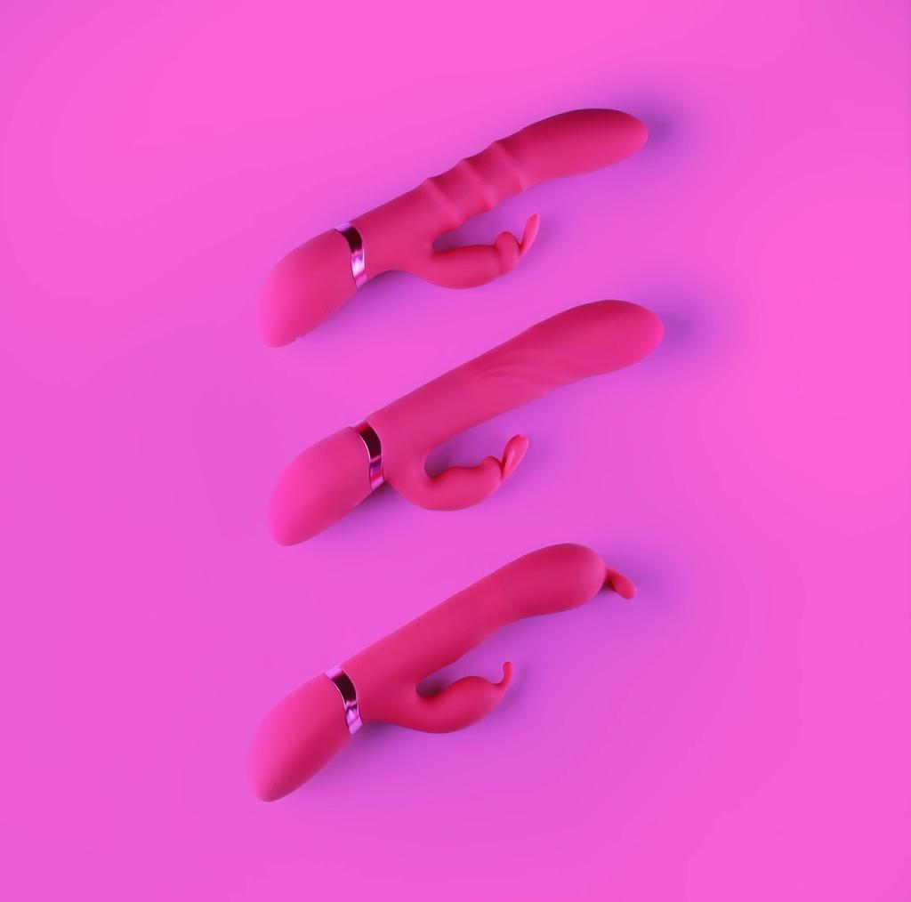 Vive - G-Spot Vibrating Rabbit Ear with Reptile Pulsation Shaft