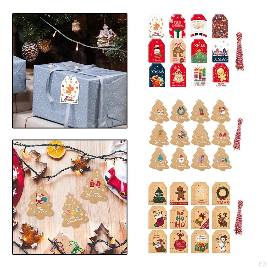 Christmas Tags Decor Creative Decorative Hang Gift Wrapping Hanging